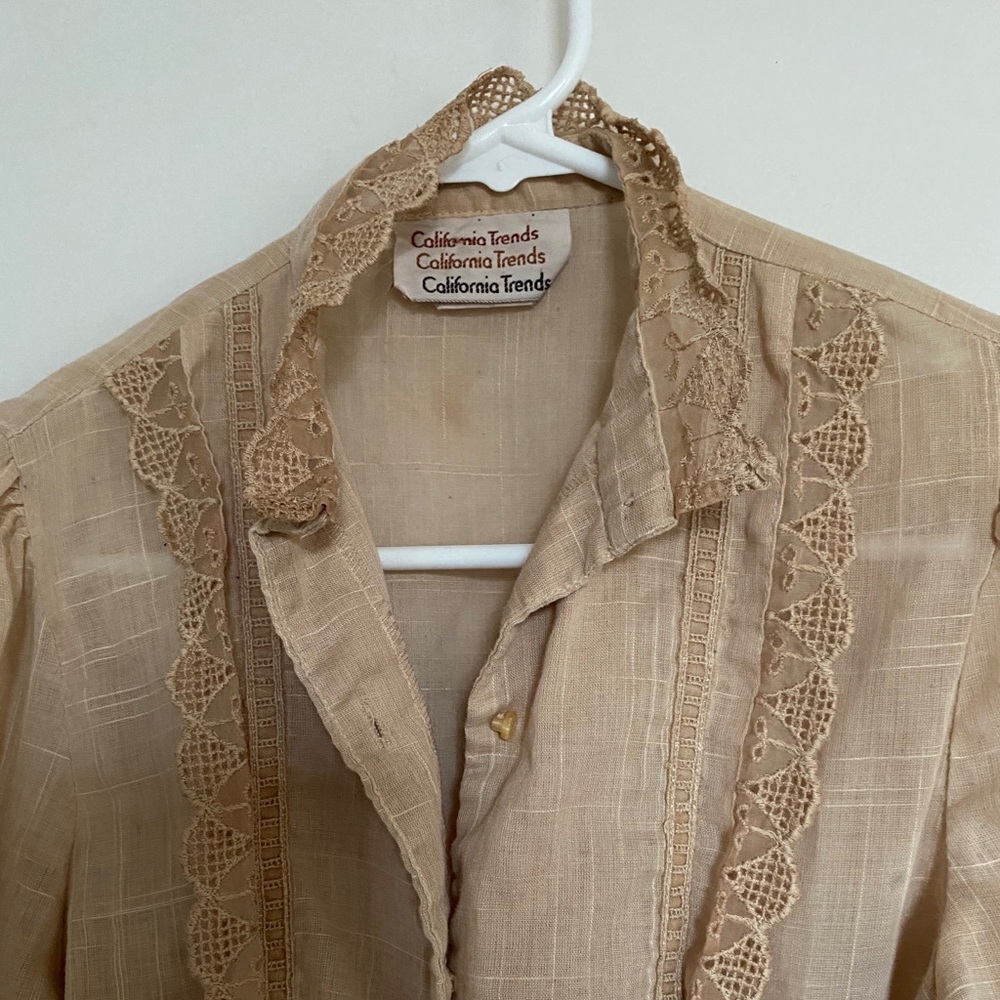 Vintage Collared Prairie Blouse - image 2